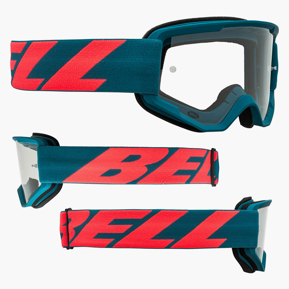 Bell Descender Goggles - One Size Fits Most - Outbreak Matte Blue - Infrared - Clear Lens