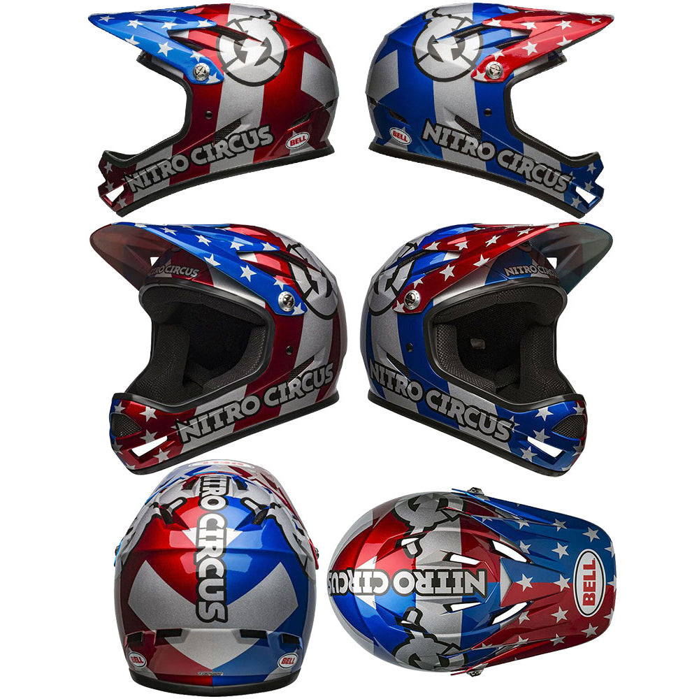 Bell Sanction Helmet - L - Nitro Circus Red - Silver - Blue - AS-NZS 2063-2008 Standard