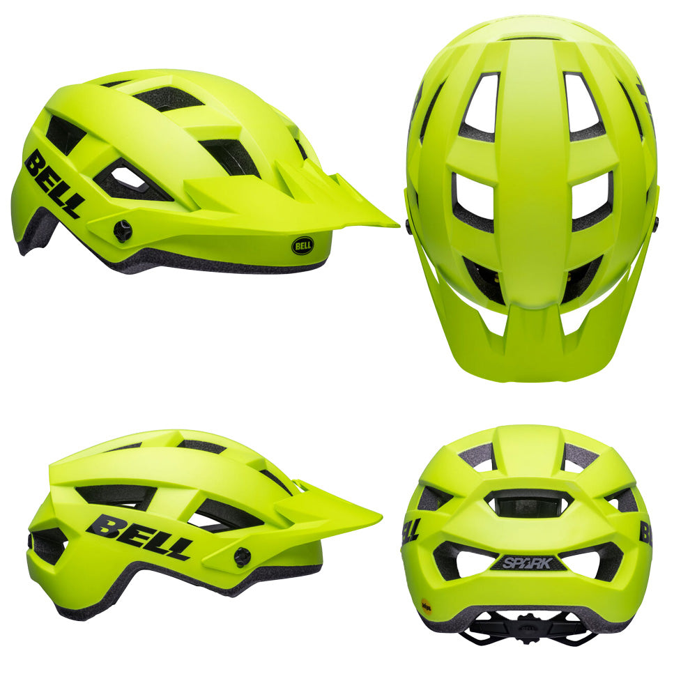Bell Spark 2 MIPS Helmet - S-M - Matte Vi-Viz Yellow - AS-NZS 2063-2008 Standard