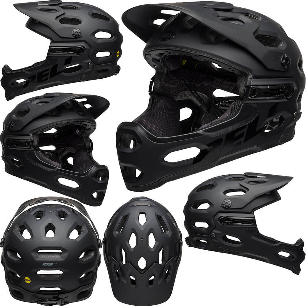 Bell Super 3R MIPS Helmet - L - Matte Black - Grey - AS-NZS 2063-2008 Standard