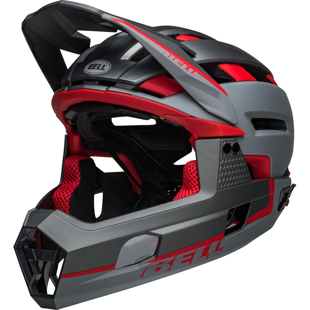 Bell Super Air R Spherical MIPS Helmet - L - Matte Grey - Red - AS-NZS 2063-2008 Standard