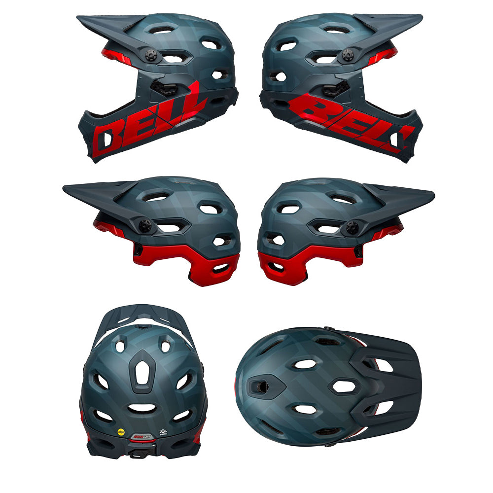 Bell Super DH MIPS Helmet - L - Blue - Crimson - AS-NZS 2063-2008 Standard