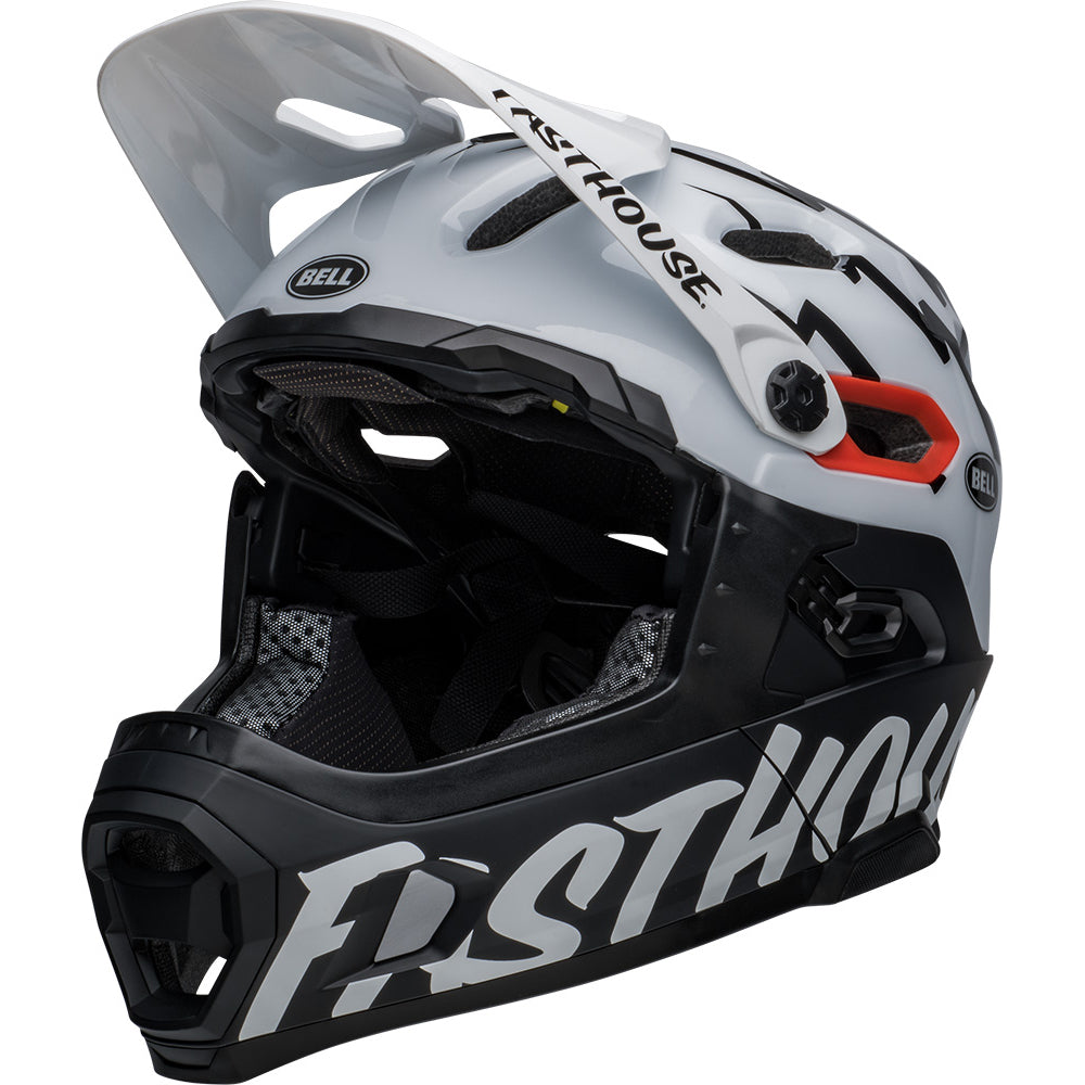 Bell Super DH Spherical MIPS Helmet - M - Fasthouse Matte - Gloss White - Black - AS-NZS 2063-2008 Standard