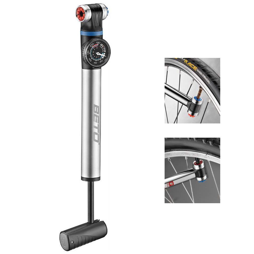 Beto 1-Way MTB Pump With Gauge