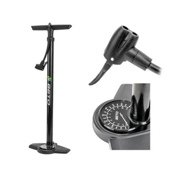 Beto Steel Floor Pump with Dual Head