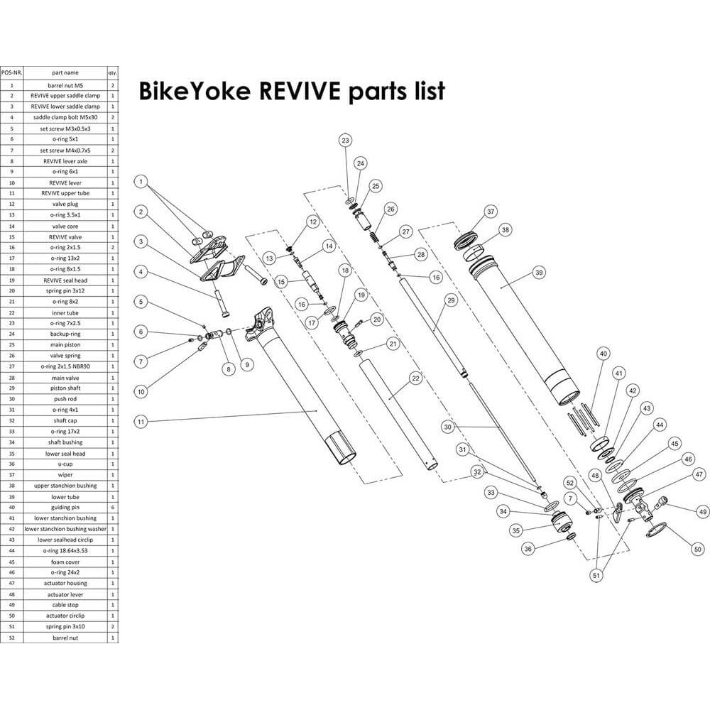 BikeYoke Small Parts - Part Number 14 - Valve Core
