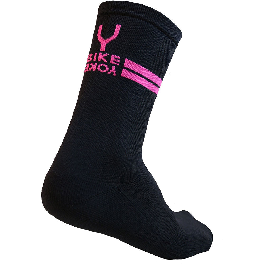 BikeYoke Socks - S-M - Black - Pink