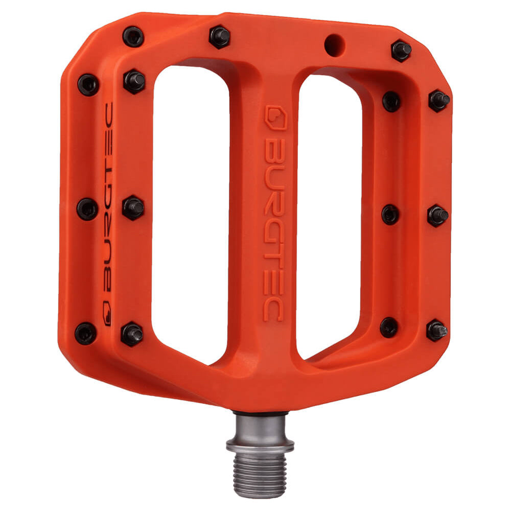 flat pedal orange Burgtec MK4 Composite Flat Pedals - Standard - Iron Bro Orange