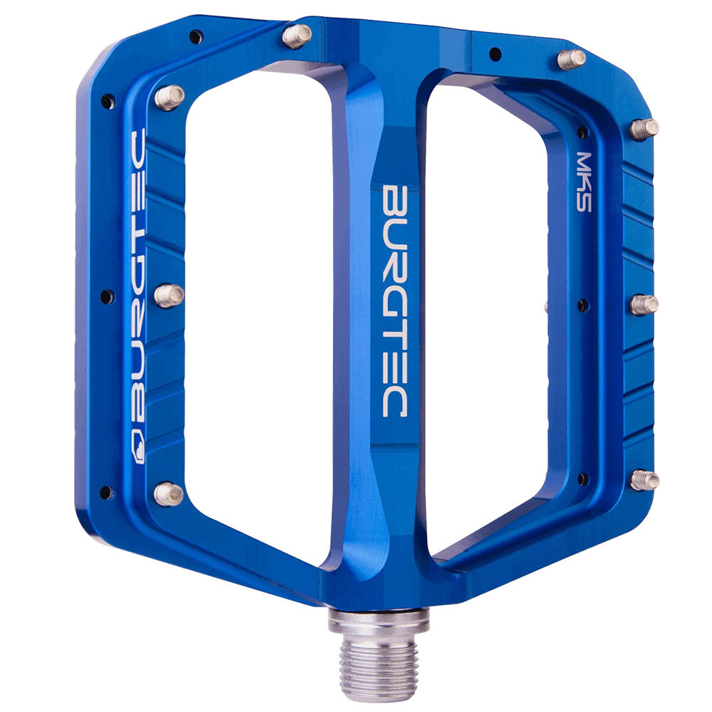 Burgtec Penthouse MK5 Steel Axle Alloy Flat Pedals - Deep Blue