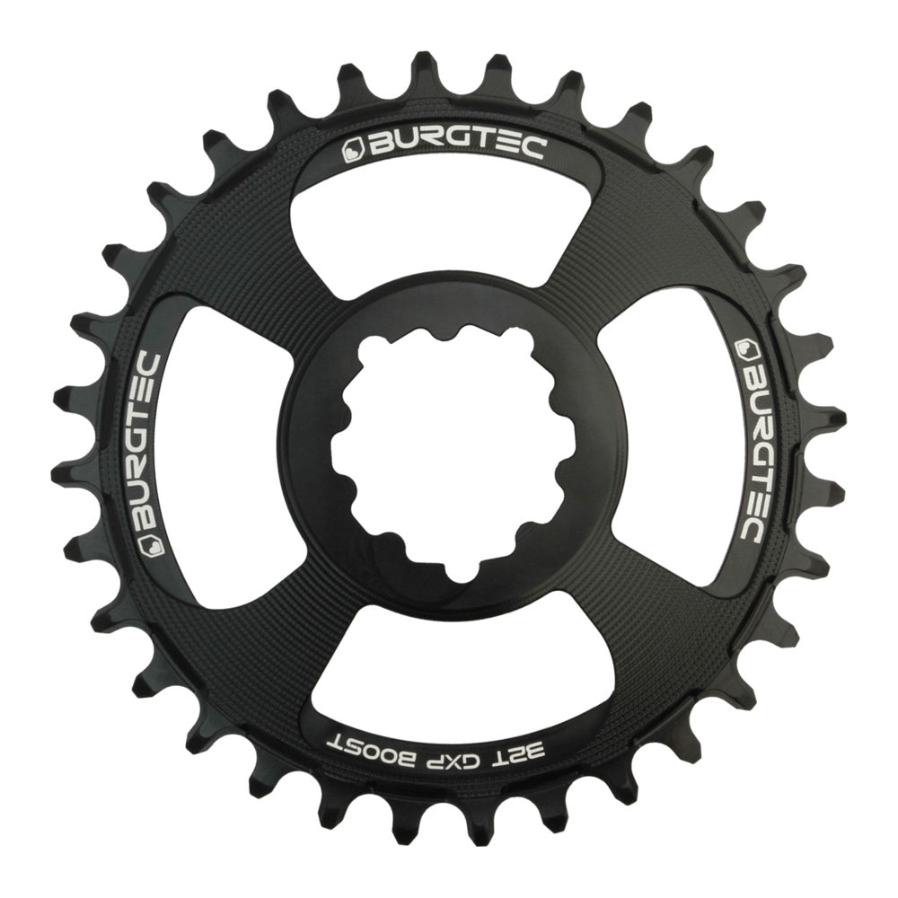 Burgtec Thick-Thin Direct Mount Chain Ring - SRAM Direct Mount - 3mm Boost - Round - Black - 9-12 Speed - 30T