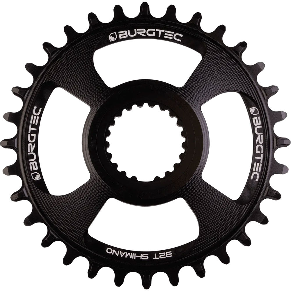 Burgtec Thick-Thin Direct Mount Chain Ring - Shimano Direct Mount - 3mm Boost - Round - Black - 12 Speed Shimano - 28T