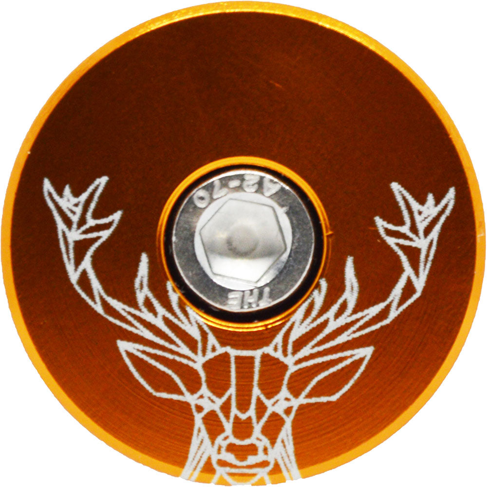Capped Out Geo Deer Top Cap - Orange - Flat