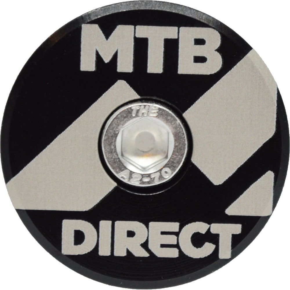 Capped Out MTB Direct Top Cap - Black - White - Flat