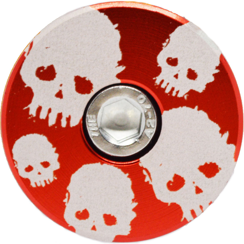 Capped Out Skulls Skulls Skulls Top Cap - Red - Flat