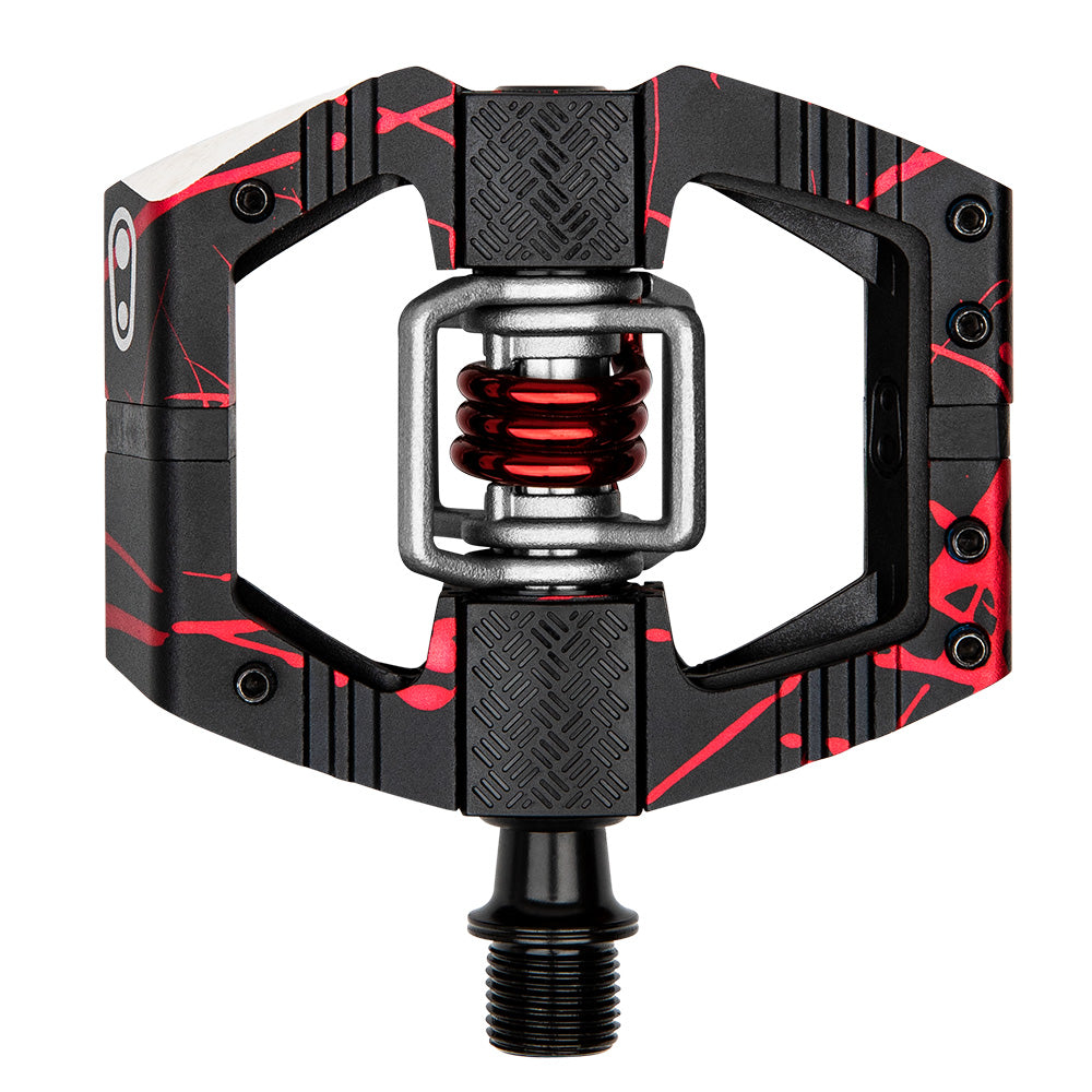Crank Brothers Mallet E LS Limited Edition Splatter Pedals - Red