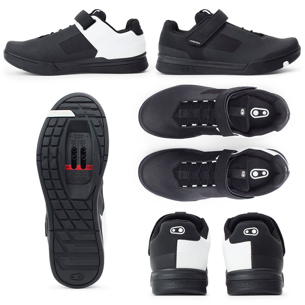 Crank Brothers Mallet Speedlace Clipless Shoes - US 8.0 - Black - White