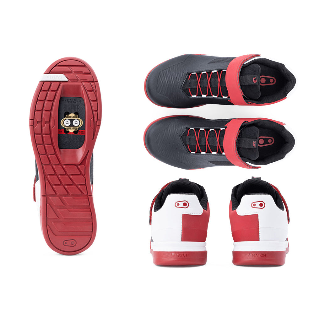 Crank Brothers Mallet Speedlace Clipless Shoes - US 8.0 - Black - Red - White