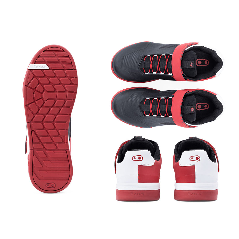 Crank Brothers Stamp Speedlace Flat Shoes - US 10.0 - Black - Red - White