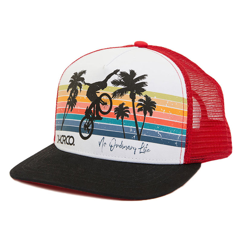 DHaRCO Kids Flat Brim Trucker Hat - One Size Fits Most - Wriggles