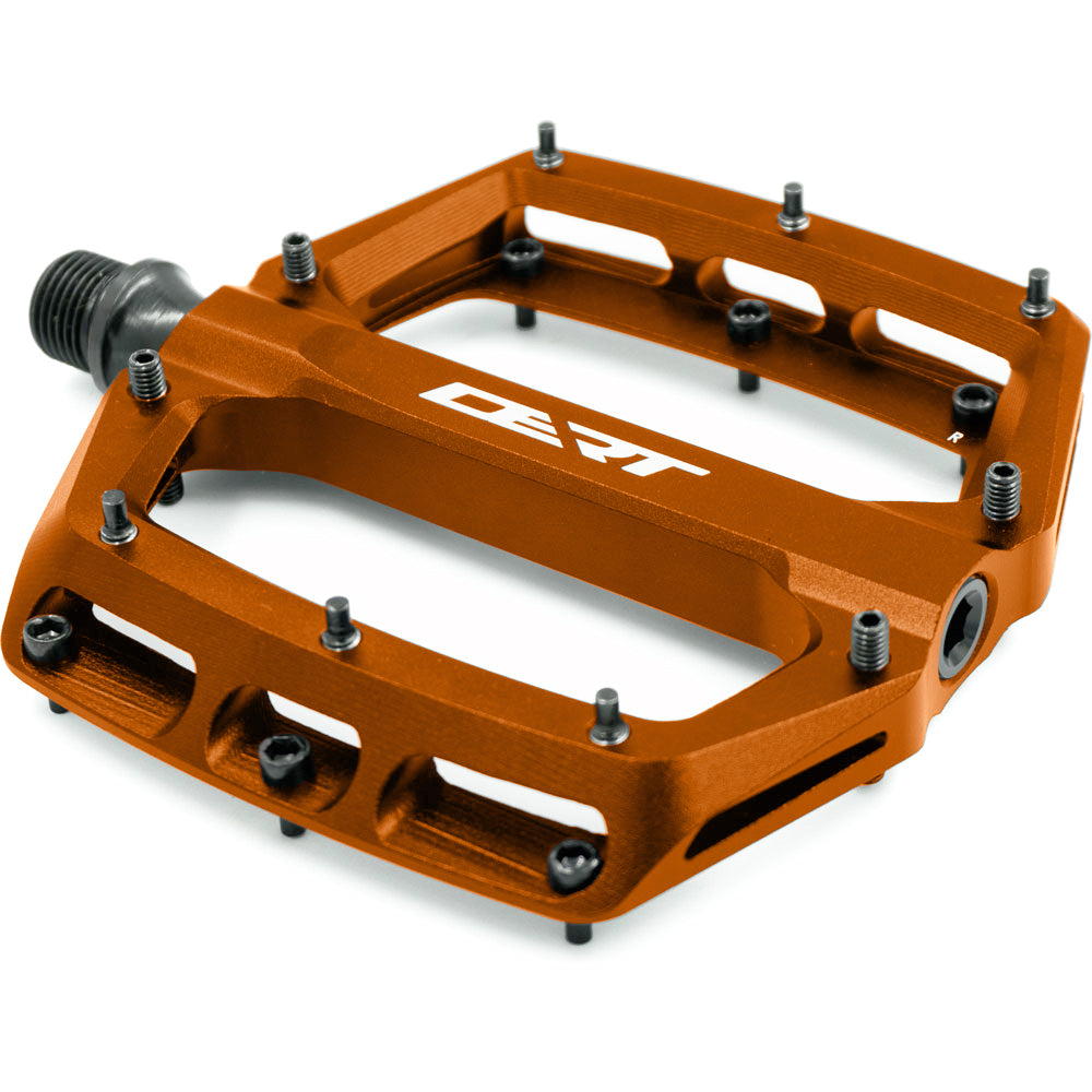 flat pedals orange Dert Alloy Flat Pedals - Orange