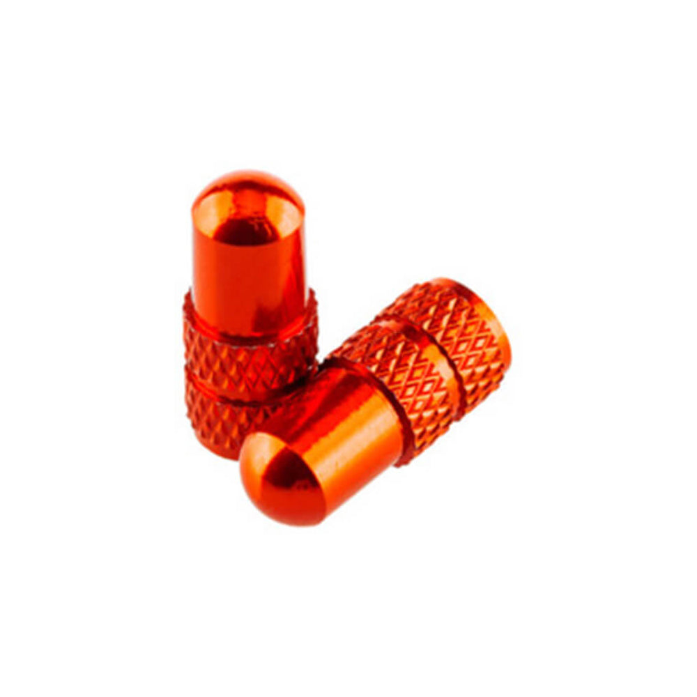 Deity Presta Valve Caps - Orange - Presta - Pair