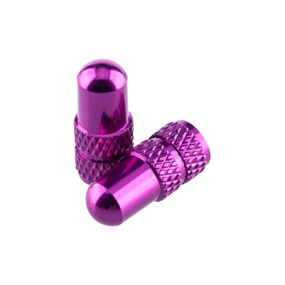 Deity Presta Valve Caps - Purple - Presta - Pair