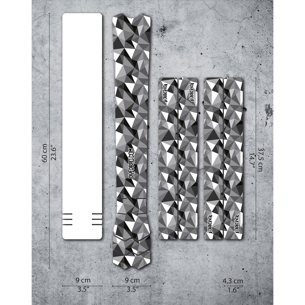 DyedBro Geometric Bike Protection Film - Black - White