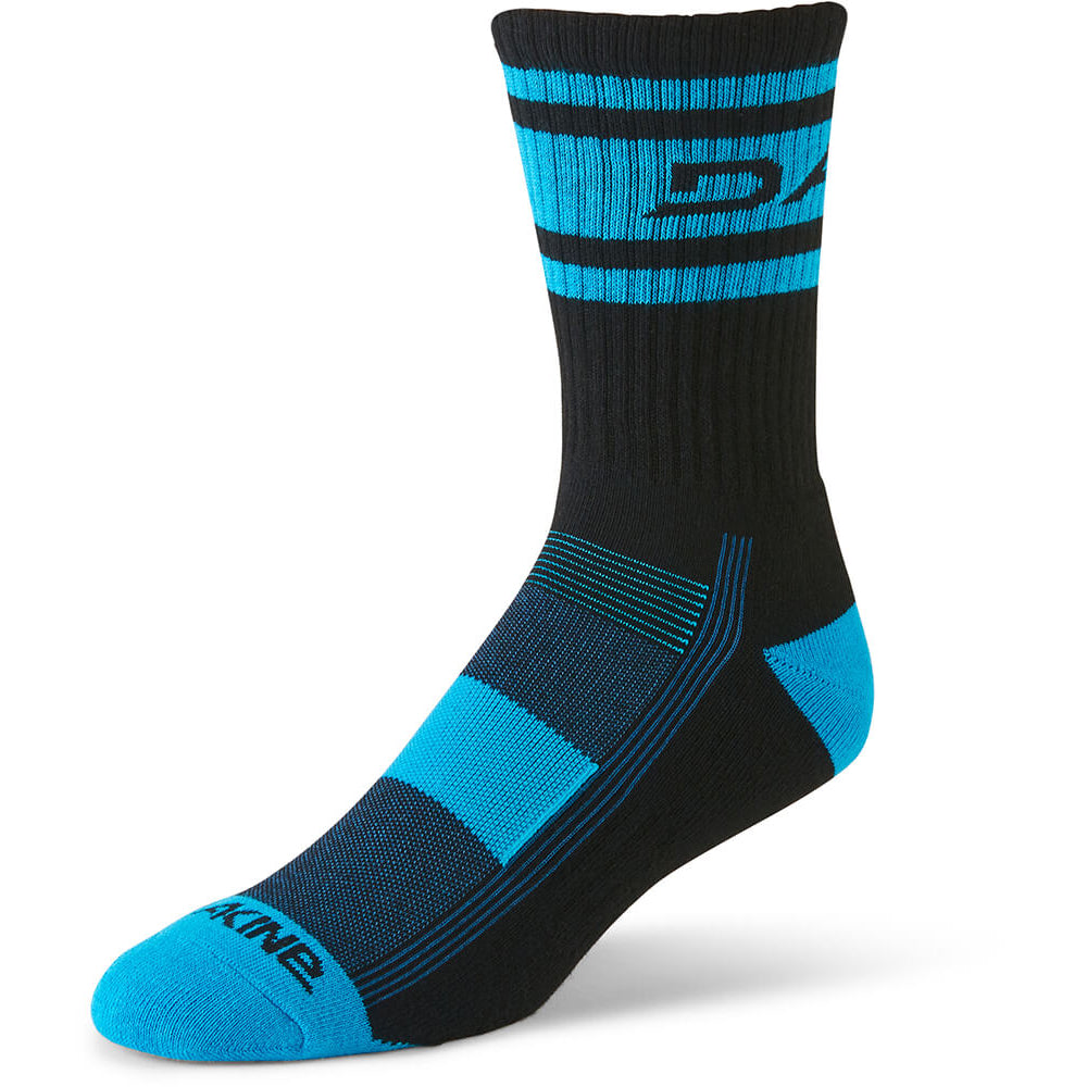 Dakine Step Up Socks - S-M - Black - Cyan