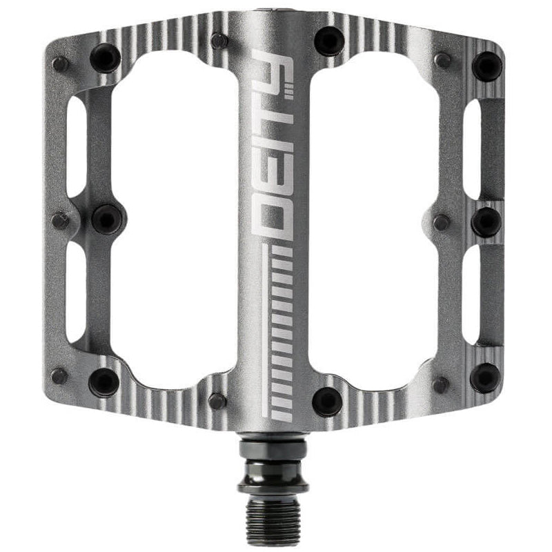 Deity Black Kat Alloy Flat Pedals - Platinum