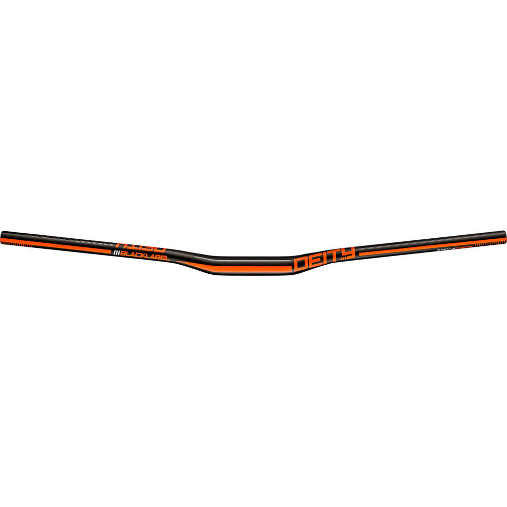 Deity Black Label 800 Alloy Bars - Black - Orange - 31.8mm - 15 Rise - 800