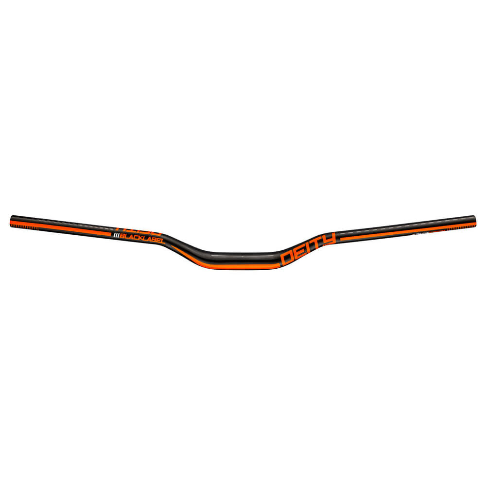 Deity Black Label 800 Alloy Bars - Black - Orange - 31.8mm - 38mm Rise - 800