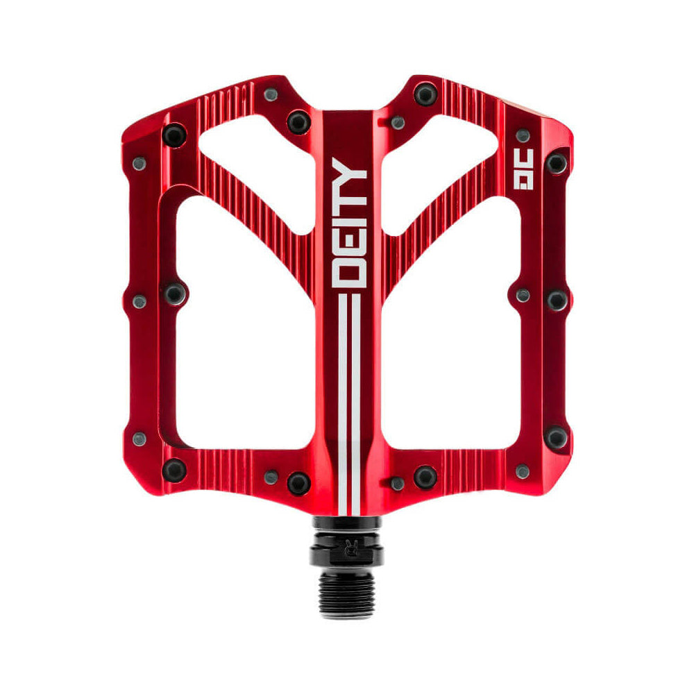 Deity Bladerunner Alloy Flat Pedals - Red