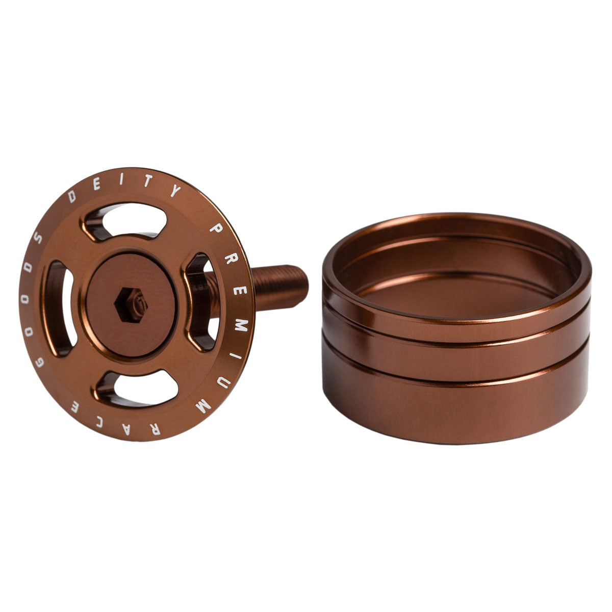 Deity Crosshair Headset Spacer and Top Cap Kit - Bronze