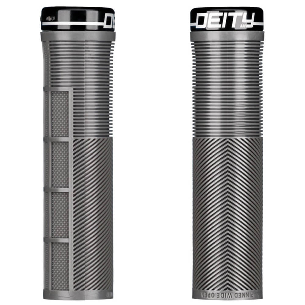 Deity Knuckleduster Single Clamp Lock On Grips - Stealth With Black Clamps