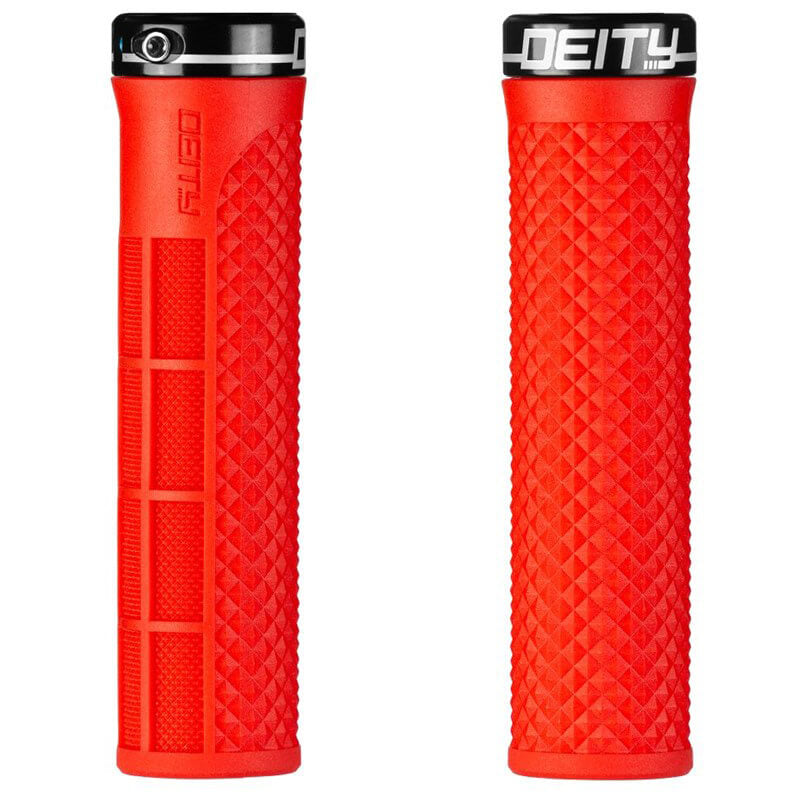 Deity Lockjaw Single Clamp Lock On Grips - Red