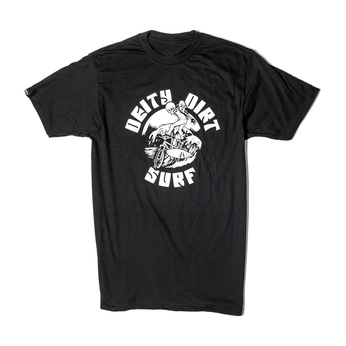 Deity Skelly Skater Tee - M - Black - White