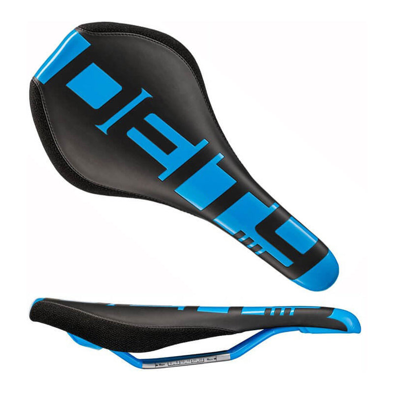 Deity Speedtrap AM Saddle - Black - Blue - Cr-Mo Rails