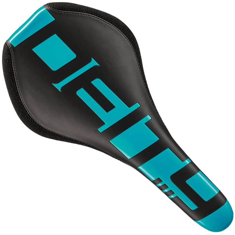 Deity Speedtrap AM Saddle - Black - Turquoise - Cr-Mo Rails