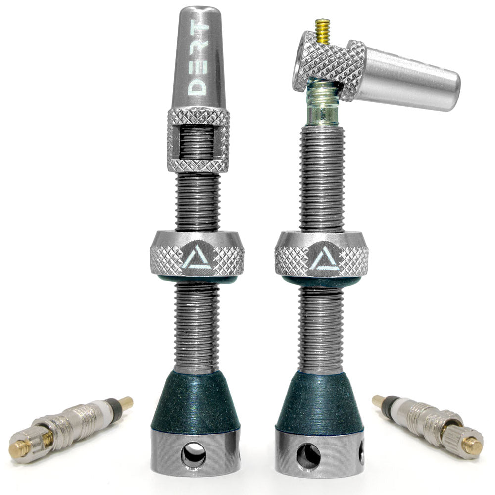 Dert Premium Tubeless Valve Kit - 44mm - Silver