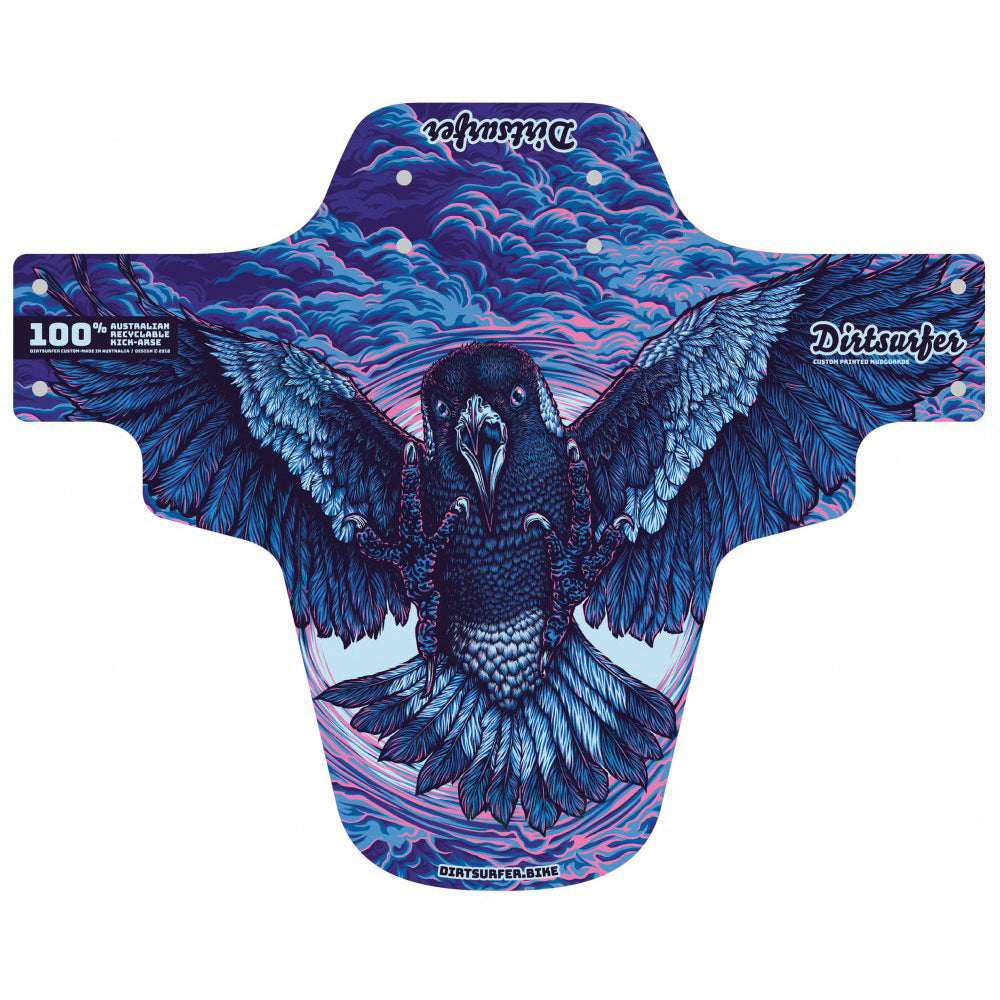 Dirtsurfer Mud Guard Fender - Swooping Magpie Blue