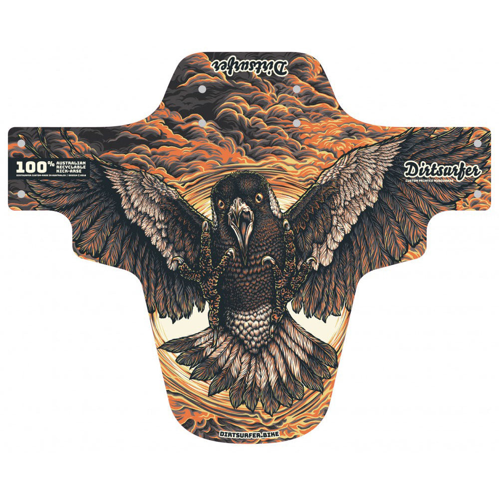 Dirtsurfer Mud Guard Fender - Swooping Magpie Orange