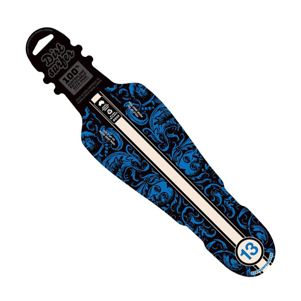 Dirtsurfer Tailfeather Rear Mud Guard - Demons Blue