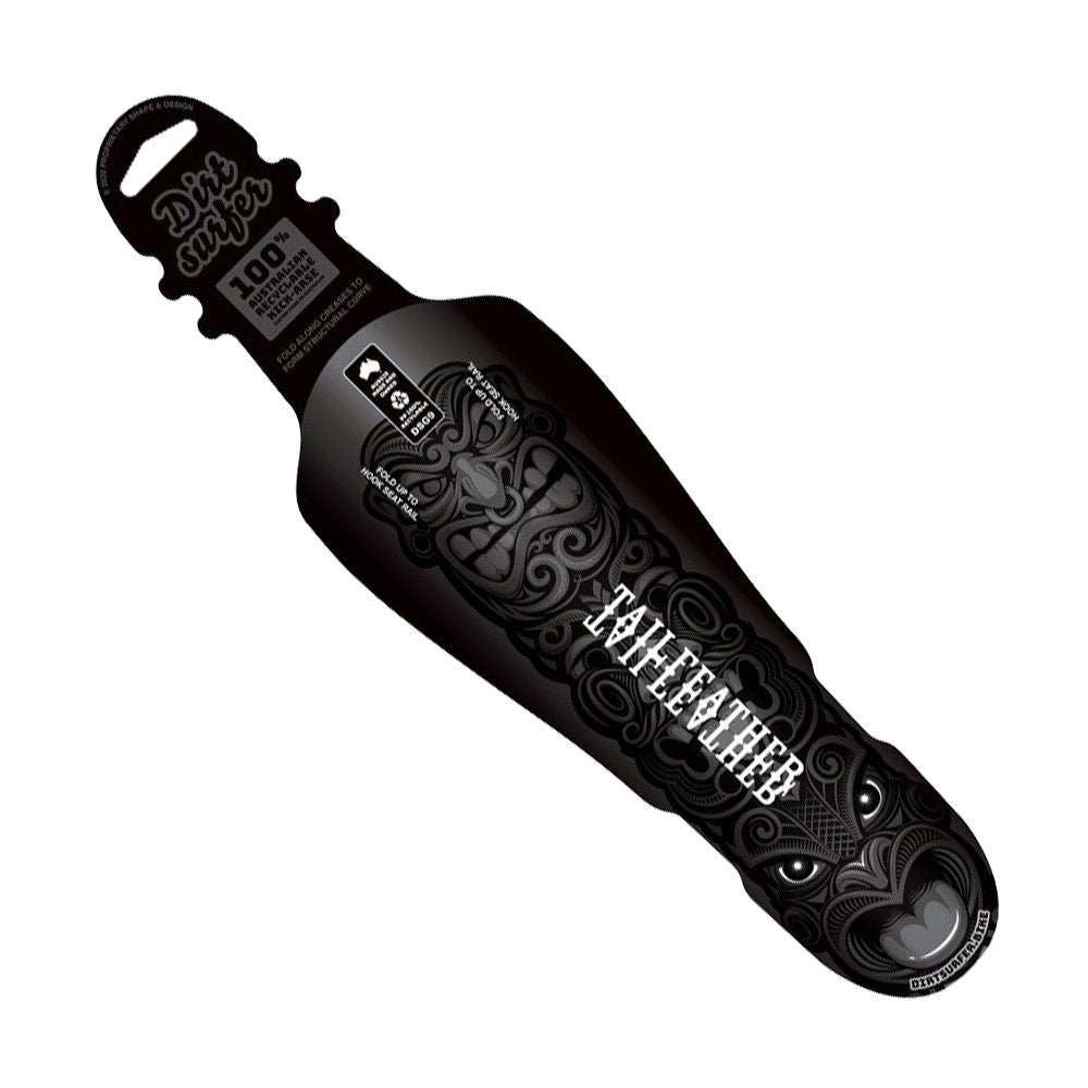 Dirtsurfer Tailfeather Rear Mud Guard - Tiki Black