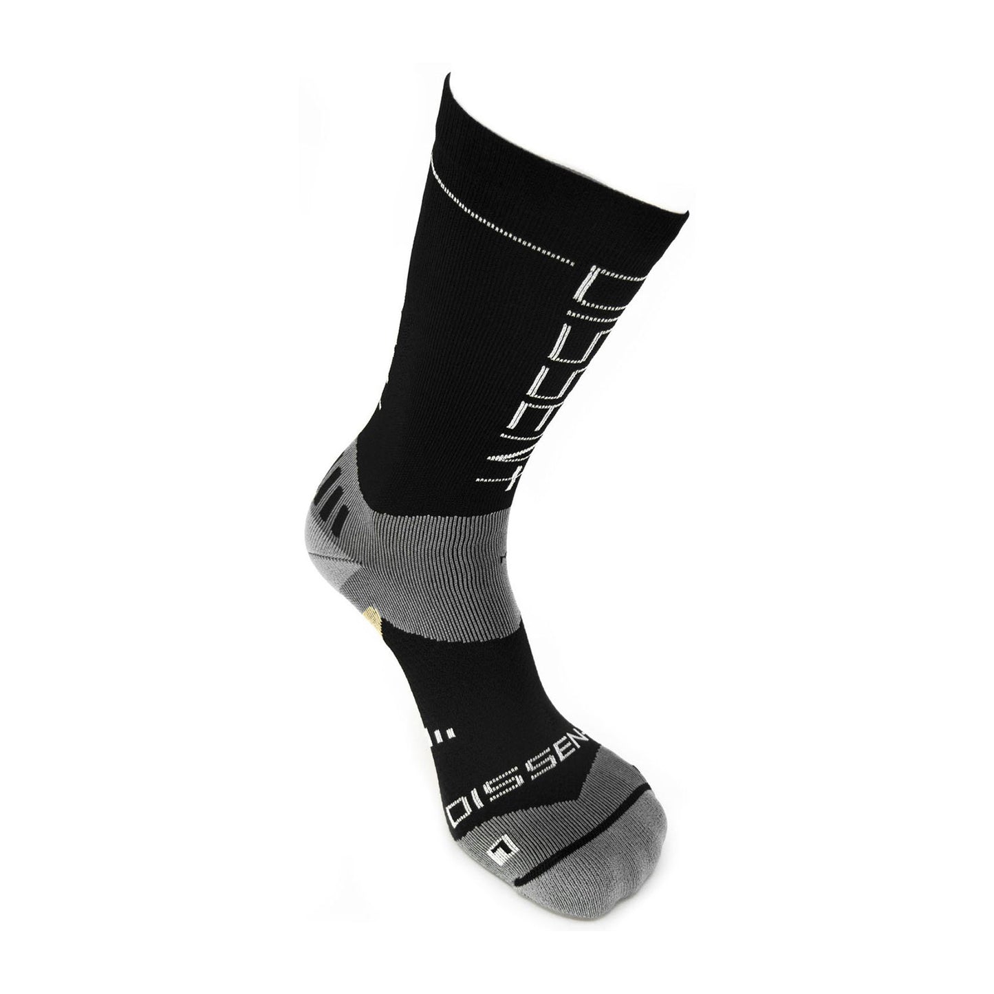 Dissent Supercrew Compression Nano + Copper 8 Inch Socks - M - Black