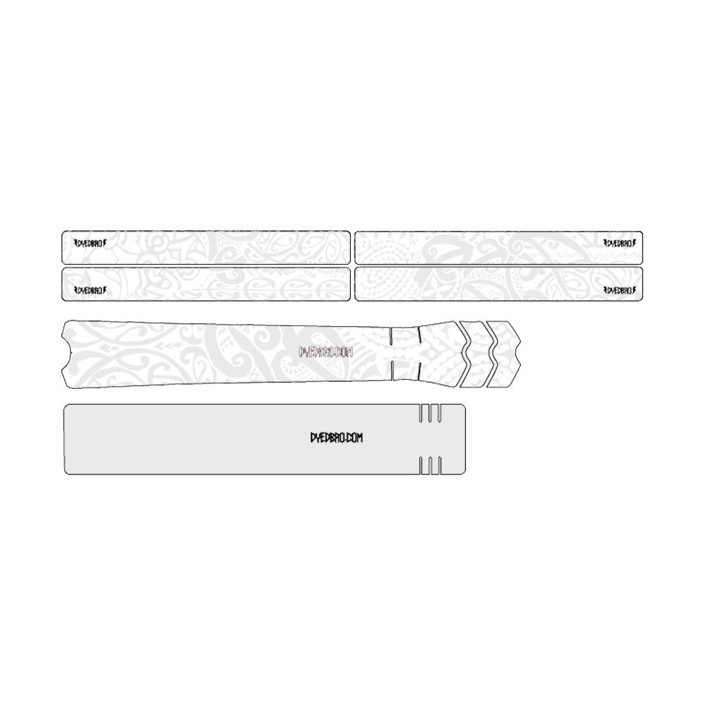 DyedBro Maori Bike Protection Film - Clear - White