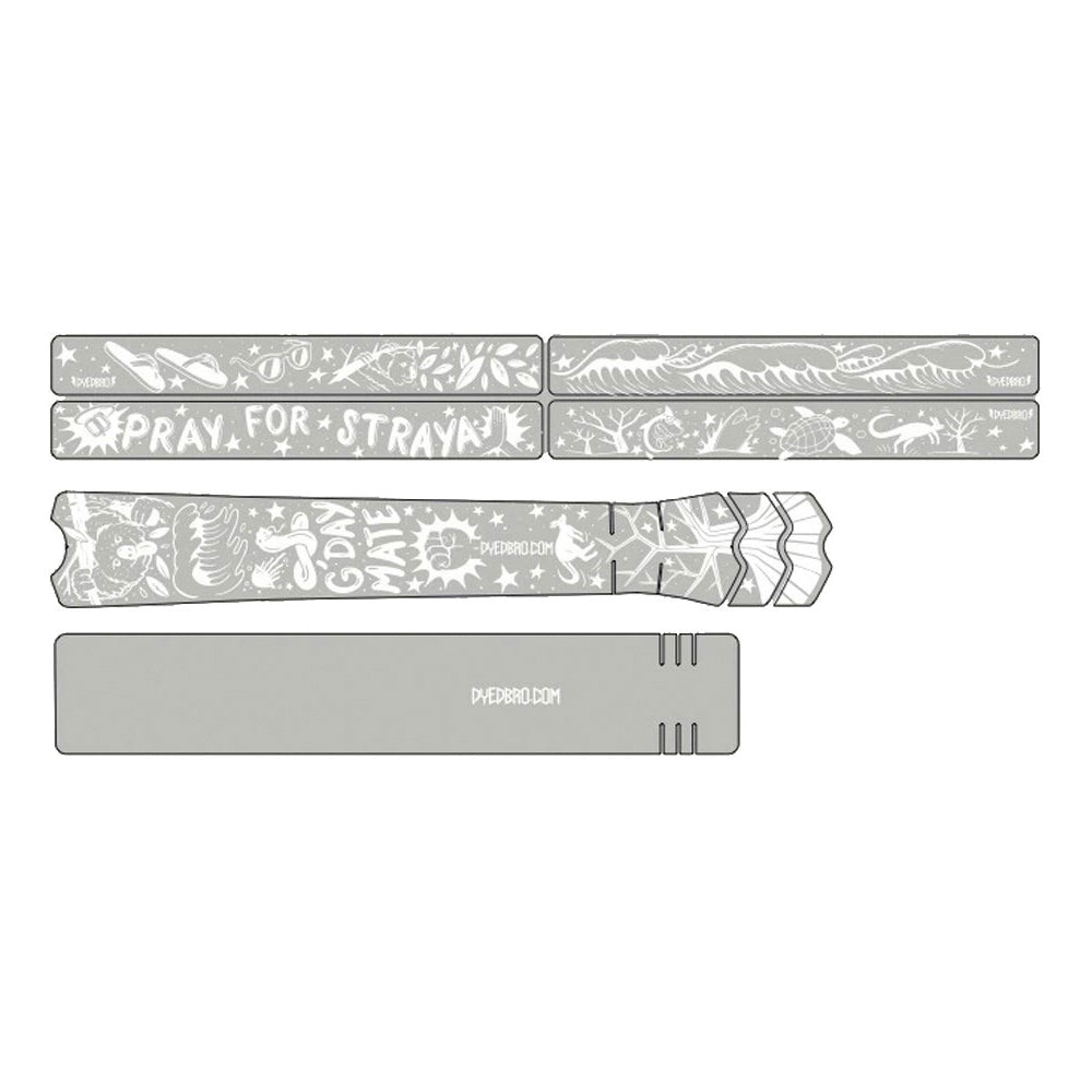 DyedBro Pray for Straya Bike Protection Film - Clear - White