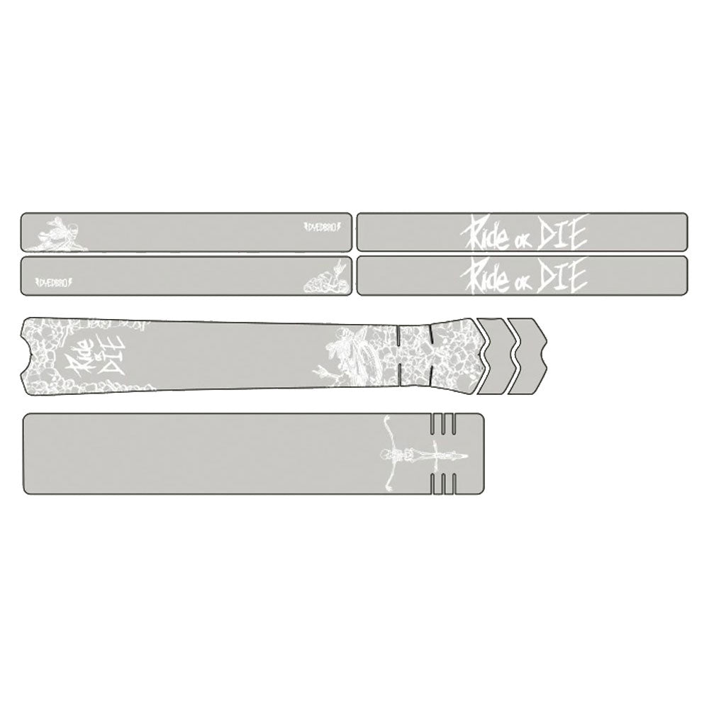 DyedBro Ride or Die Bike Protection Film - Clear - White