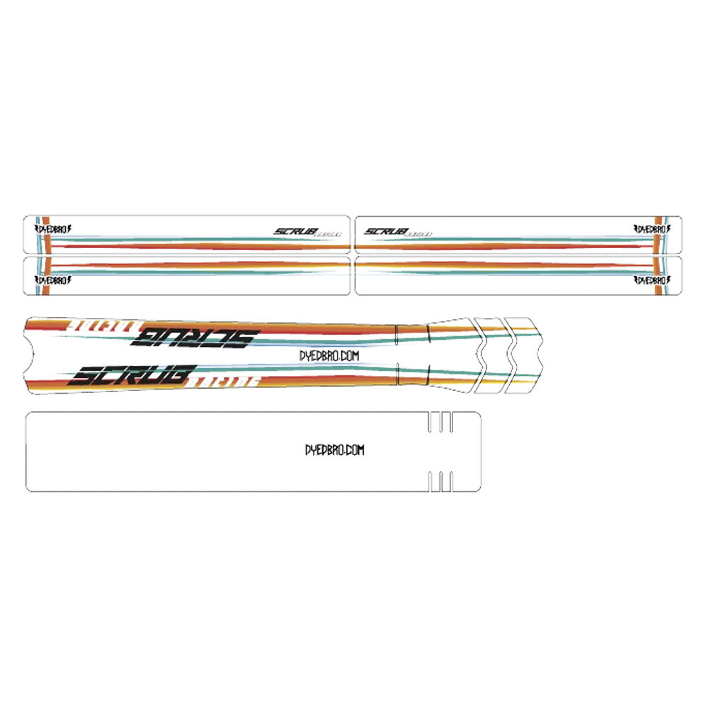 DyedBro Scrub Racing Bike Protection Film - Clear - Black - Colours