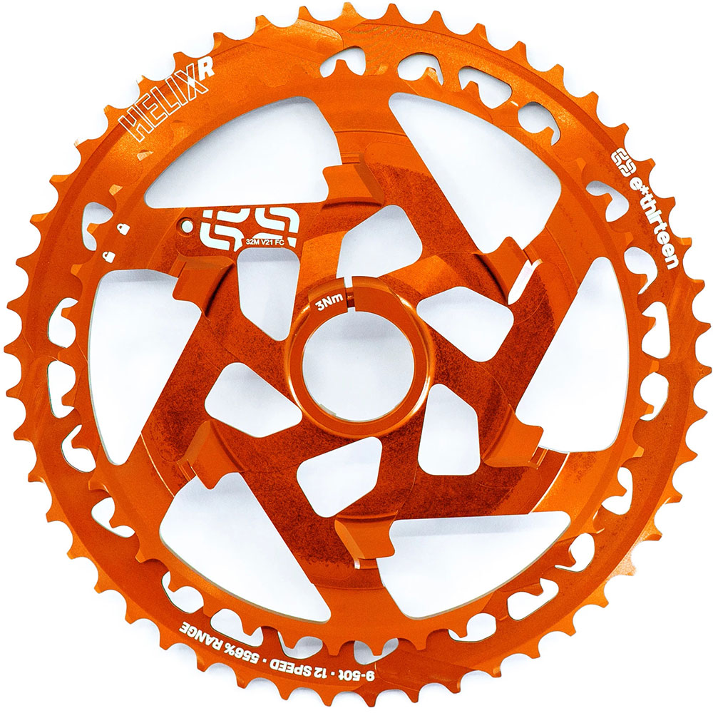 E-Thirteen Helix 12 Speed Race Cassette - XD Driver - Orange - 9-50T - 12 Speed
