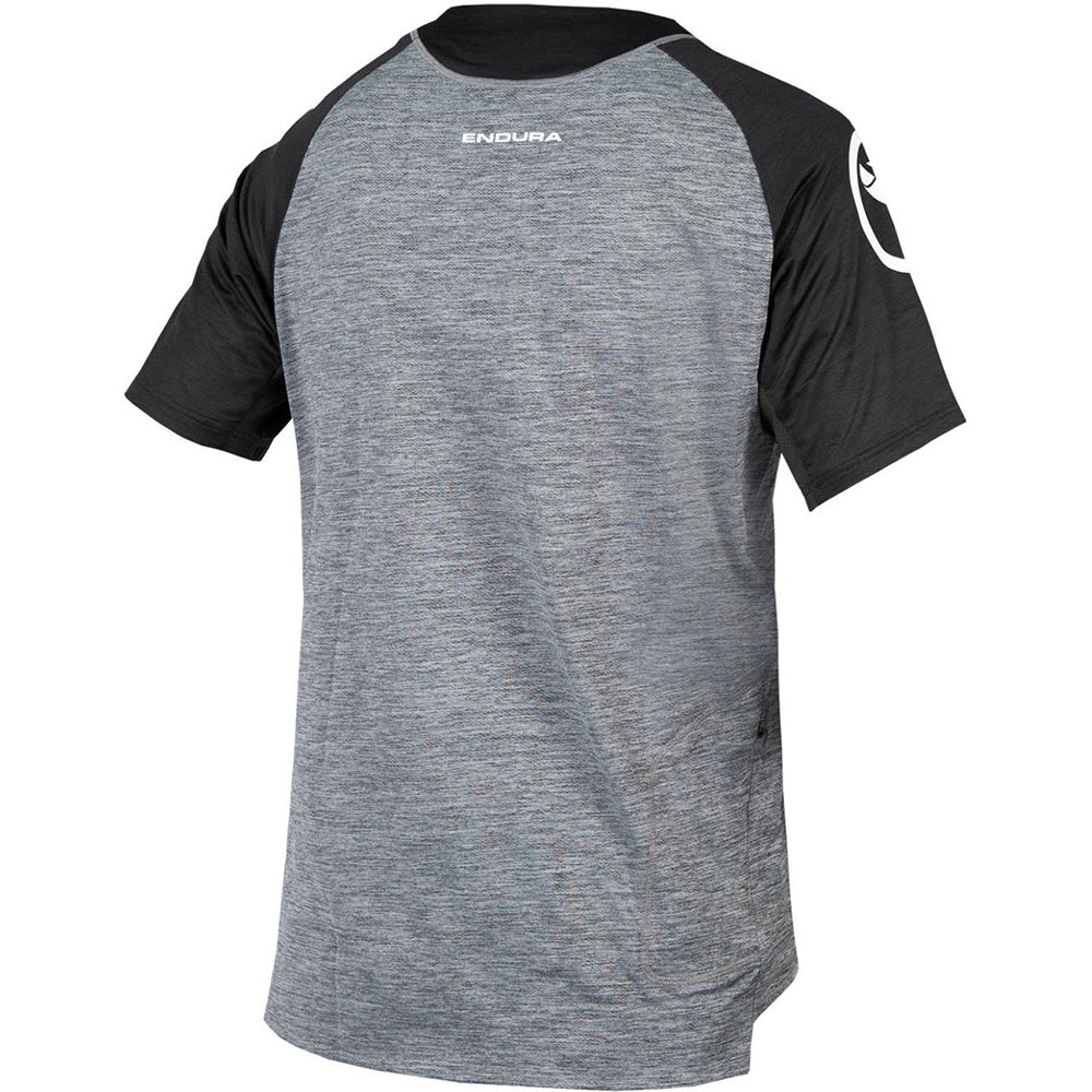 Endura SingleTrack Short Sleeve Jersey - S - Pewter Grey